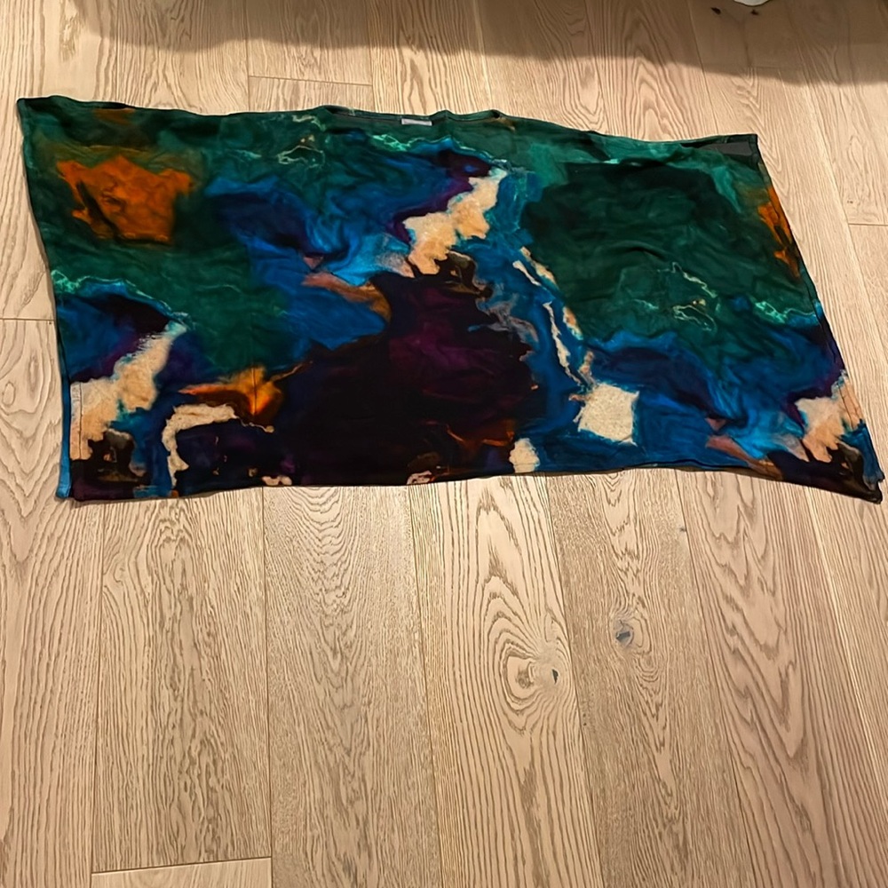 Colorful poncho from Anthropology.